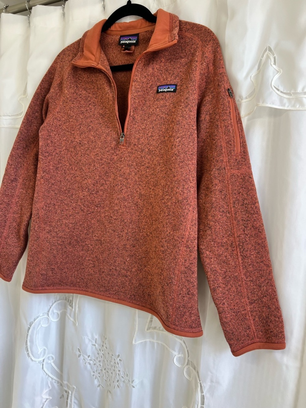 Patagonia Better Sweater 1/4 Zip Fleece Pullover Jacket Burl Red Heather Medium - Picture 5 of 12
